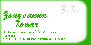 zsuzsanna komar business card